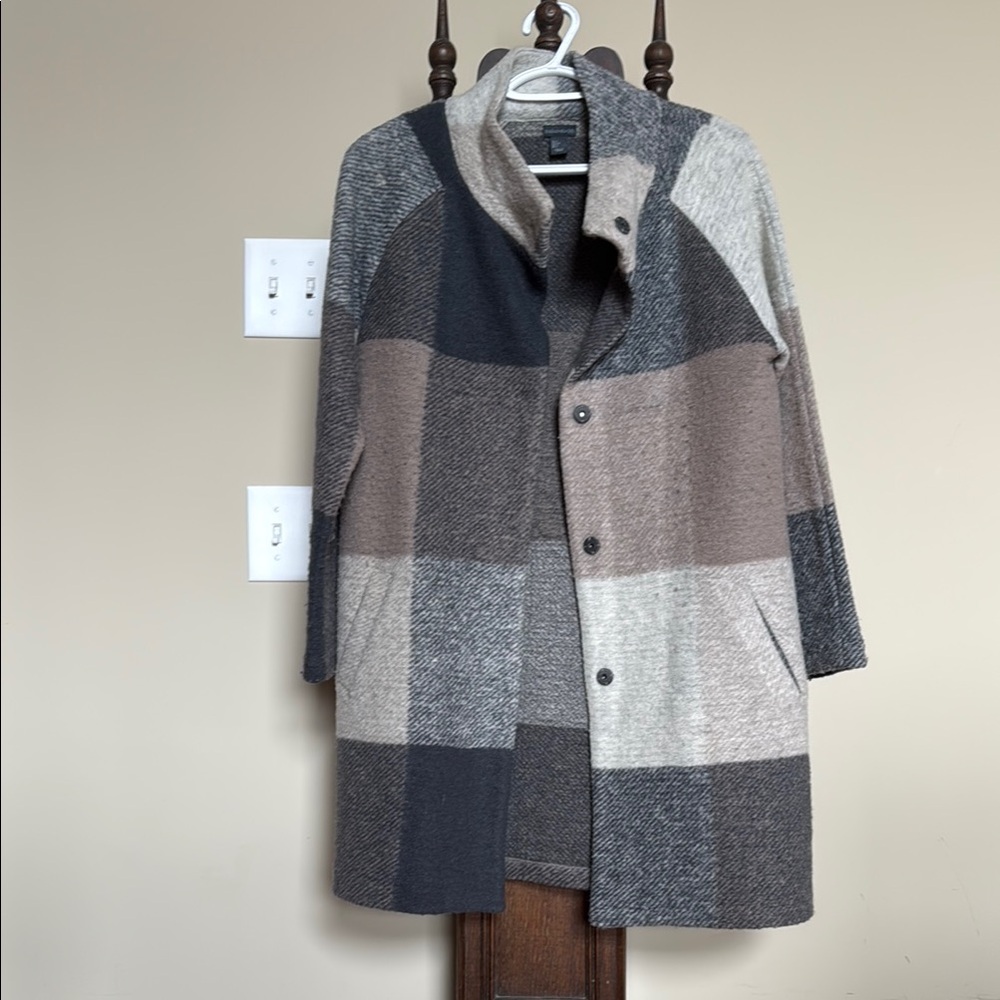 Women's Wool Colorblock Coat